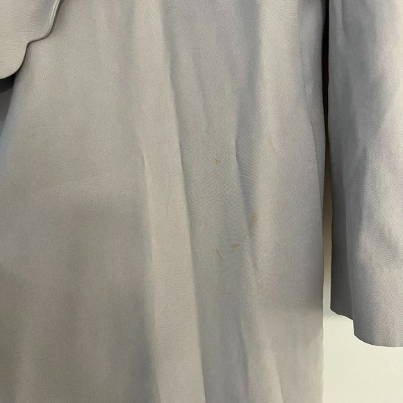 Club Monaco Frederrika Scalloped Trench Coat, Gray, M - Picture 8 of 9